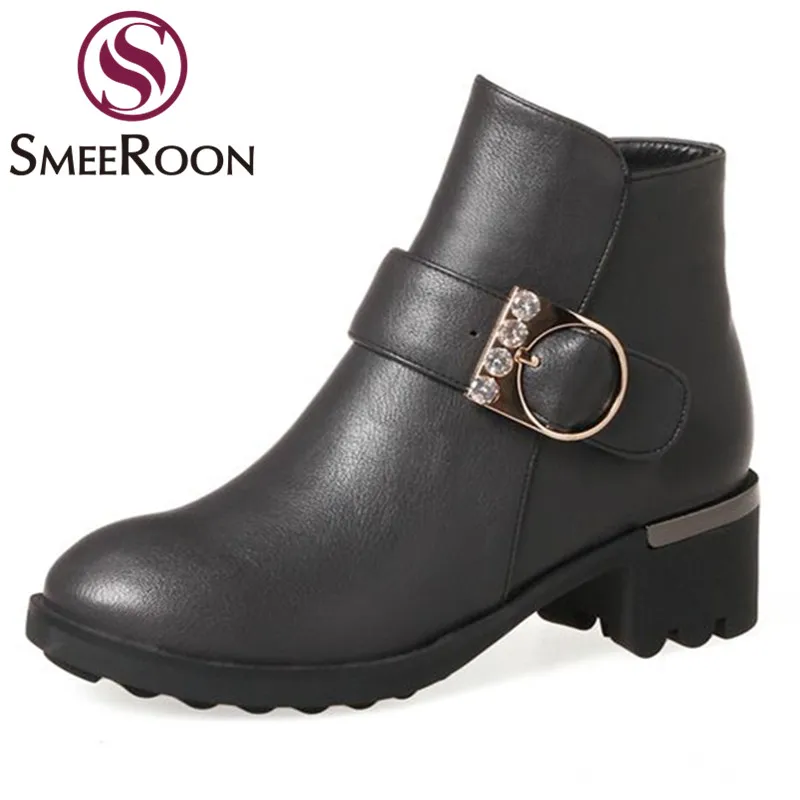 Cheville Black Automne 43 grey Qualité Femme Plus Bottes Smeeroon red De Taille Chaude Femmes Vente Pour Top Chaussures Zipper Hiver La tsQdrhCx
