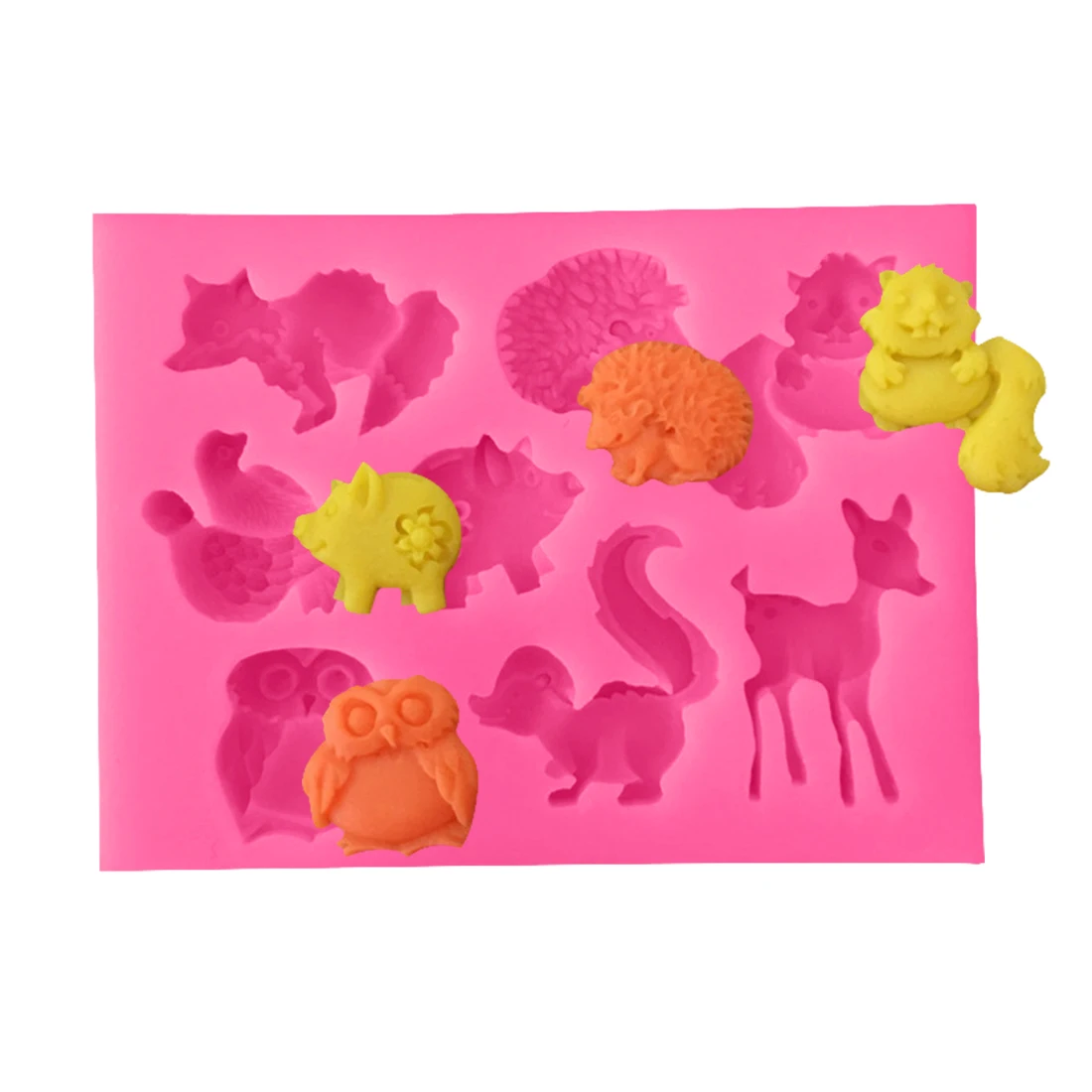 

Cake Decorating Tools 1PC Animal Chocolate Mold Silicone Form Soap Squirre/Hedgehog/Deer Candy Mold Cake Baking Tool