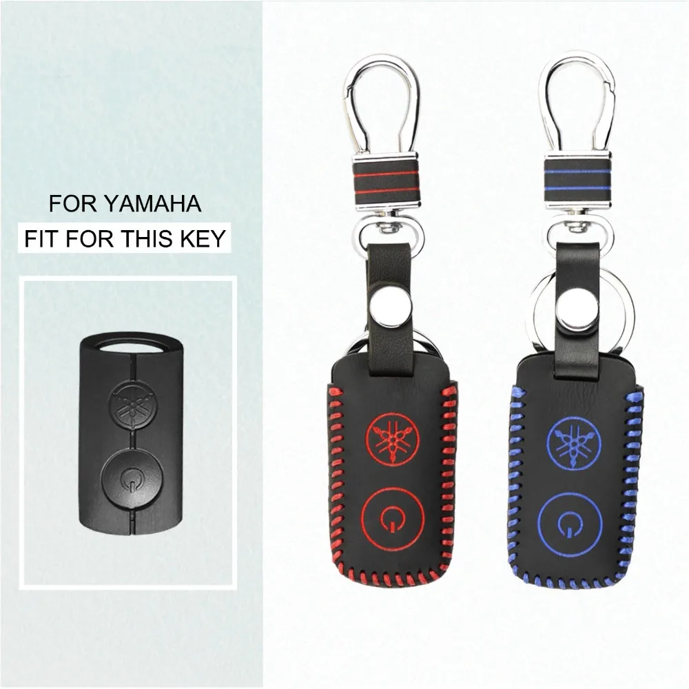 

Top Layer Leather Remote Case for YAMAHA NVX155 QBIX AEROX JAUNS XMAX300 2 Button Key Motorcycle