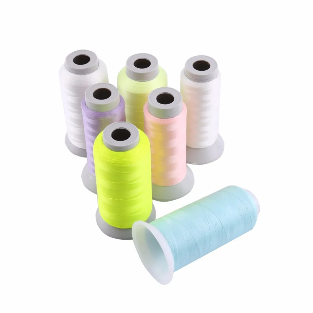 

Spool Glow In The Dark Machine Hand Embroidery Sewing Thread Polyester Fiber + Noctilucent Factor Threads 1000 Yards/3000 Yards