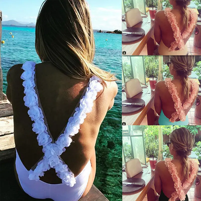 

2018 Swimsuit Swimwear Women Floral Monokini One Piece Bikini Push up Bathing Suit Biquini Swimming