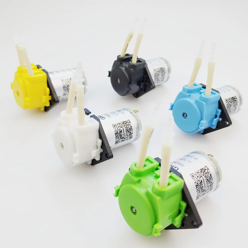 

12V DC DIY Colour Dosing Pump Peristaltic Dosing Head For Aquarium Lab Analytical Water with Pharmed BPT 2*4 tube and connectors