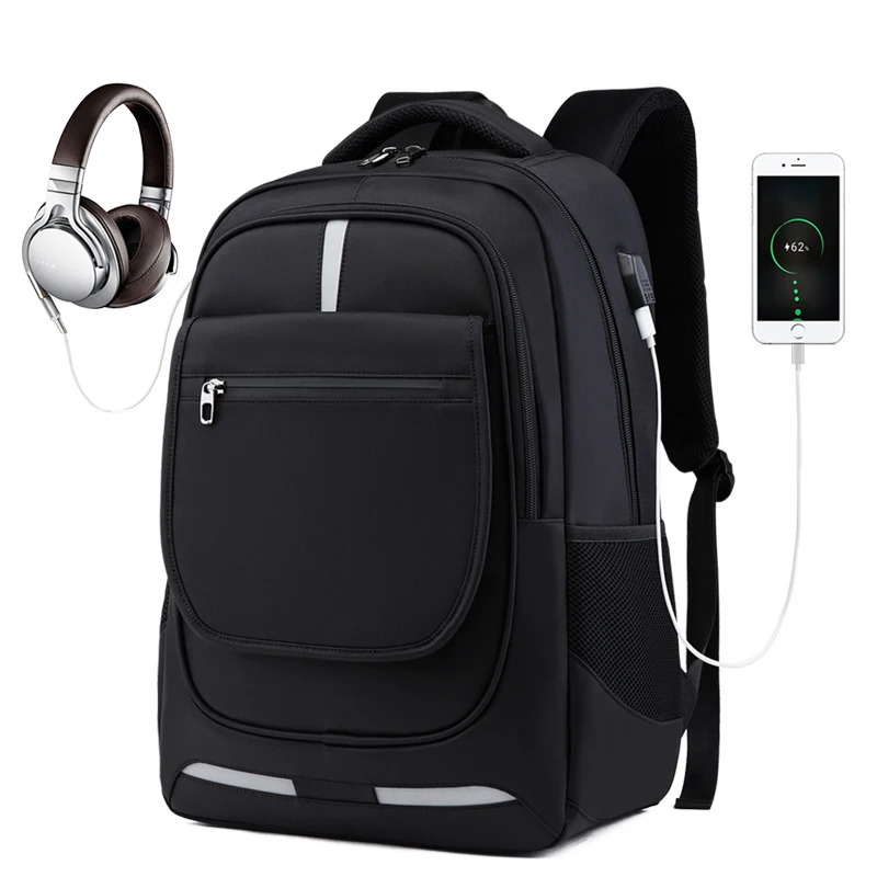 

Large Capacity Travel Backpack Men USB Charging Business Backpacks Male Waterproof 17Inch Laptop Back Bag Anti-theft Sac PCN076