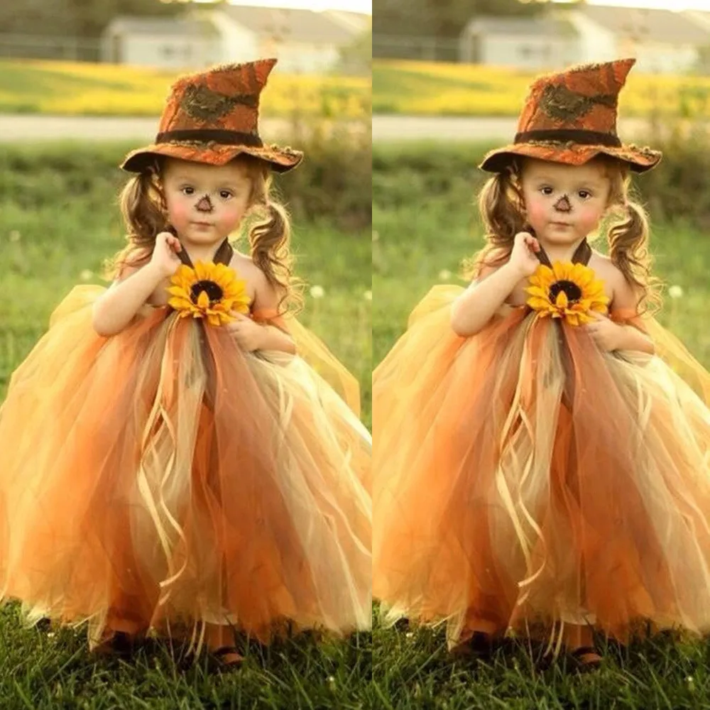 

Novelty 2018 Dress Kid Baby Girl Flower Tulle TUTU Halloween Cosplay Costume Princess Witch Dresses Roupas Infantis Menina G