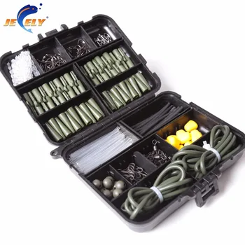 

1 Set Carp Fishing Terminal Tackle Set Stopper Hook Swivel Sleeve Sinker Lock Hair Rig Silicone Shrink Tube With Boilies Needle