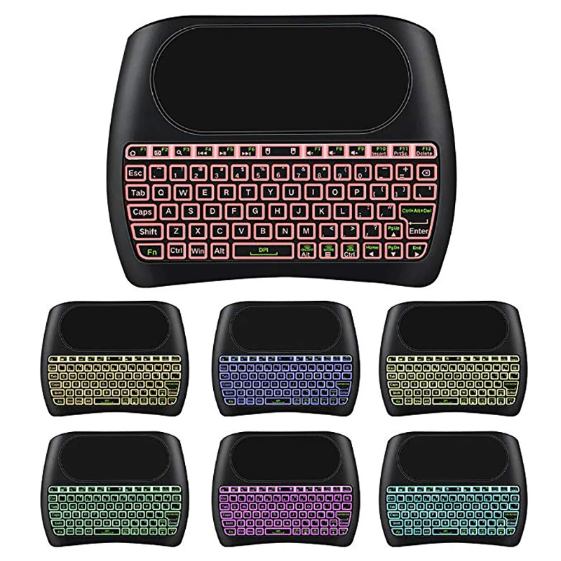 D8-S Wireless Keyboard Upgraded version of i8 mini Keyboard 7 Color Backlight Touchpad mini air mouse D8 S VS i8 mini keyboard