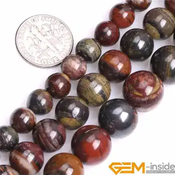 

8mm 10mm 12mm Round Natural Brown Sunset Tiger Iron Stone Gem Stone Semi Precious Beads DIY Loose Beads For Jewelry Making 15"