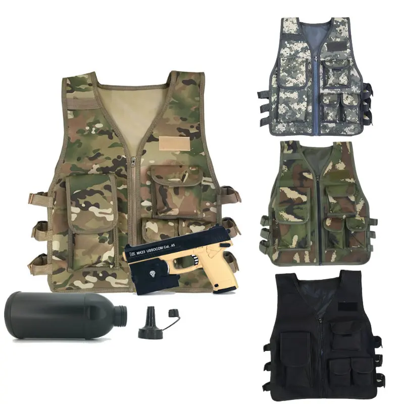 

Children Tactics Vest Nylon CS Game Body Armor Vest for Kids Outdoor Camping Combat CS Competition Games Equipment Kid's Jacket