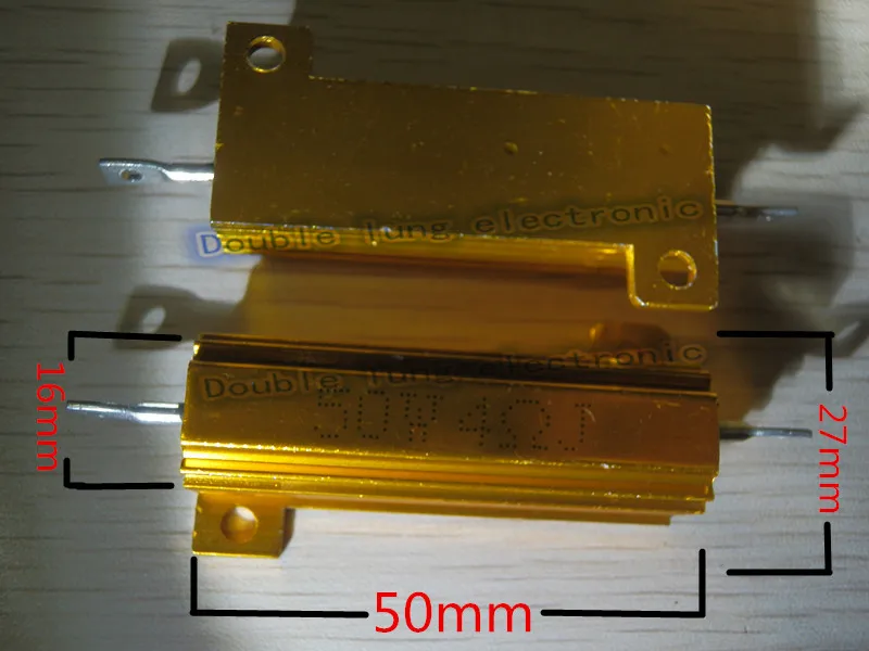2 шт./лот RX24 50 Вт Watt 1R 2R 3R 4R 5R 6R 8R 10R 15R 50R 100R 220R 1 кОм светодиодный нагрузочный резистор