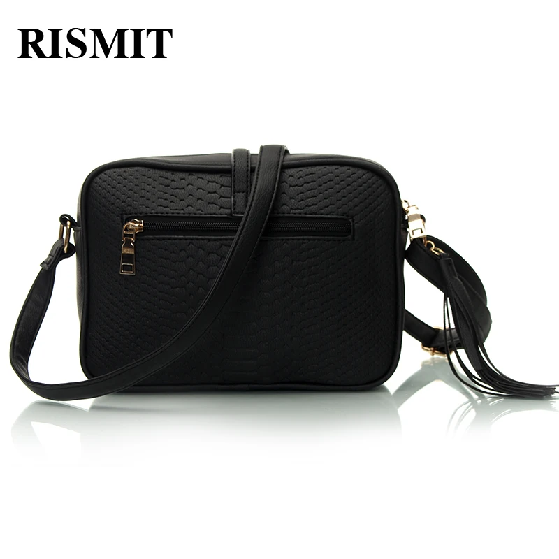 Beste RISMIT 2018 merk casual schoudertassen vrouwen kleine messenger bags dames retro ontwerp handtas met kwastje vrouwelijke crossbody tas