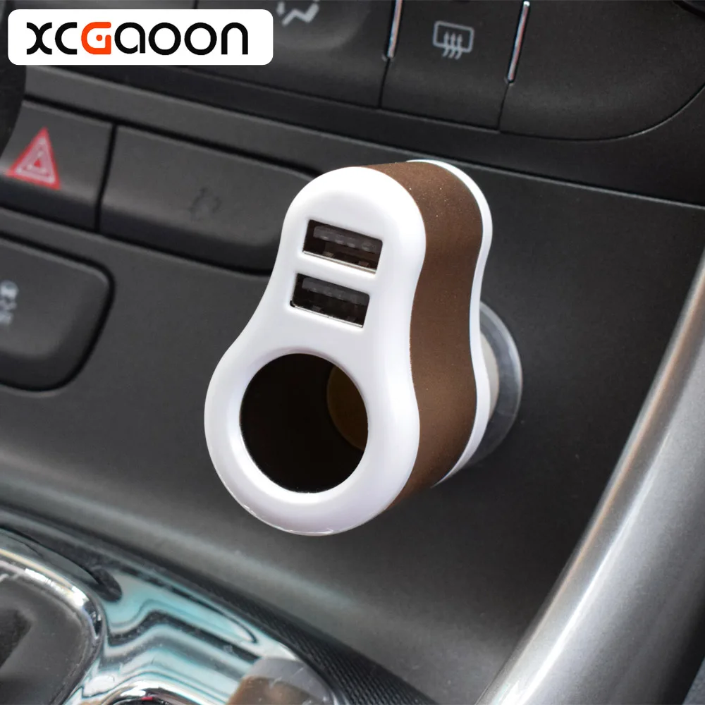 Xcgaoon автомобиля Авто-прикуриватели сплиттер на 2 USB Порты и разъёмы 5 В 3.1a автомобиля Зарядное устройство для Iphone и всех мобильных/Видеорегистраторы для автомобилей GPS