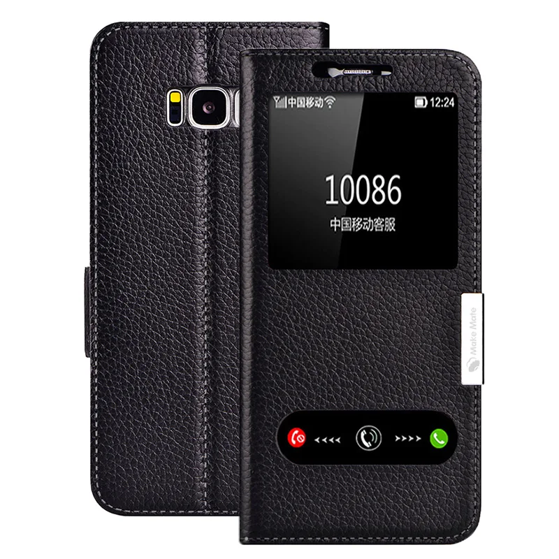 imágenes para Para Samsung Galaxy S8 caso Moda Cubierta Ventana de Visualización Del Tirón Del Cuero Genuino Para Samsung Galaxy Plus S8 S8 + Teléfono casos imágenes para Para Samsung Galaxy S8 caso Moda Cubierta Ventana de Visualización Del Tirón Del Cuero Genuino Para Samsung Galaxy Plus S8 S8 + Teléfono casos