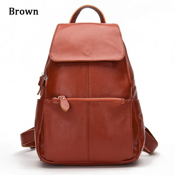 trendy sling bags 2022 HOT 100% Soft Genuine Cow Leather Cowhide Women's Female Top Layer Nature Cow Skin Girl School Book Shopping Bags Knapsack most stylish backpacks