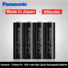 Panasonic Eneloop 4 шт./лот AAA предварительно заряженные аккумуляторы 1,2 в 950 мАч Ni-MH аккумулятор eneloop