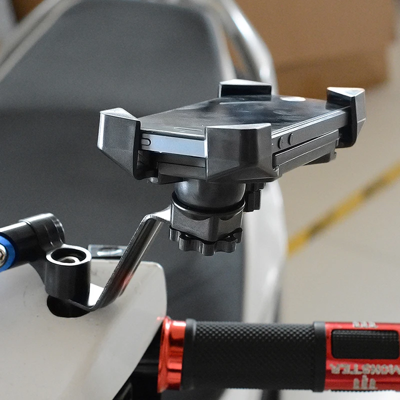 

1PC Motorcycle 4 Angle Fixed 360 Degree Rearview Mirror Holder Mount Bracket For Phone GPS