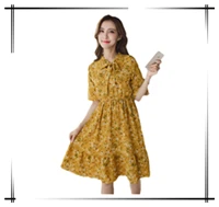 HOT-2018-Fashion-Spring-Summer-New-Women-Half-Sleeved-Chiffon-Dress-Retro-Casual-Floral-Print-Slim