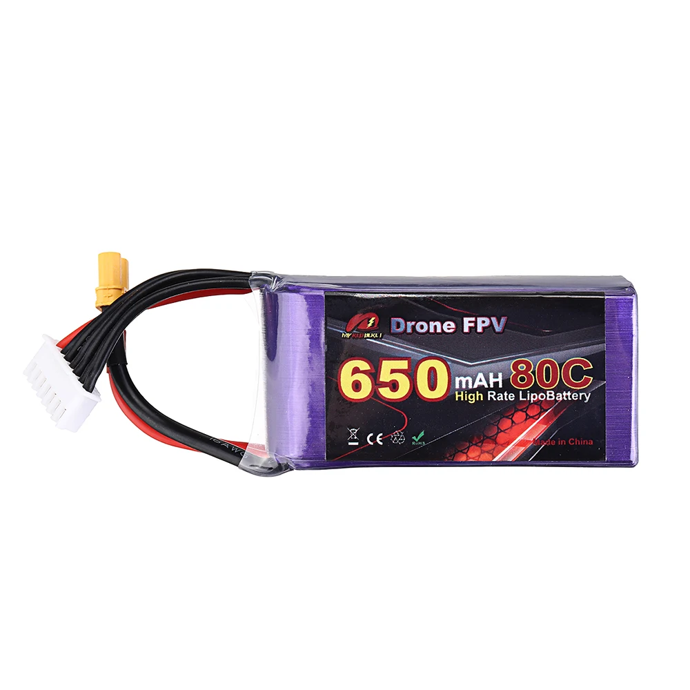My Red Beret 22.2V 650mAh 80C 6S Lipo Battery For FPV RC Drone | Игрушки и хобби