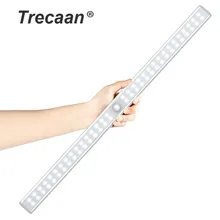 Движения PIR Сенсор светодиодный шкаф Ночной свет 20/36/64 светодиодный s Перезаряжаемые светодиодный под шкаф свет для шкафа, шкаф, шкаф для одежды