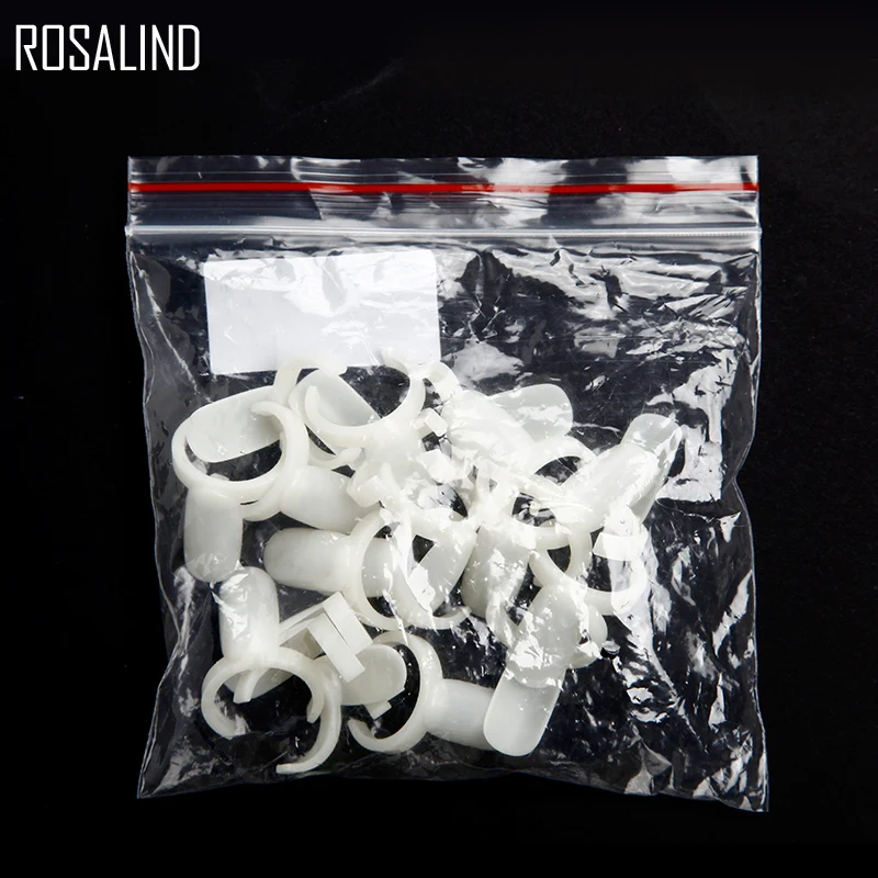 Накладные ногти ROSALIND, 20 шт./лот, акриловые, полностью покрытые, лак для ногтей, УФ-гель, белый цвет, попы, дисплей, для дизайна ногтей, пластиковые накладки для ногтей