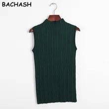 Bachash на лето и весну осень модные женские туфли свитер без рукавов женский сексуальный Костюмы вязаный жилет короткие Топики женские Безрукавки для женщин Обувь для девочек