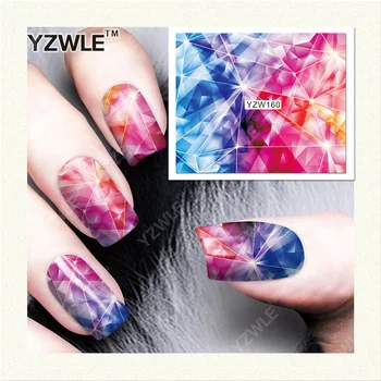 YZWLE 1 Sheet DIY Decals Nails Art Water Transfer Printing Stickers Accessories For Manicure Salon (YZW-160)