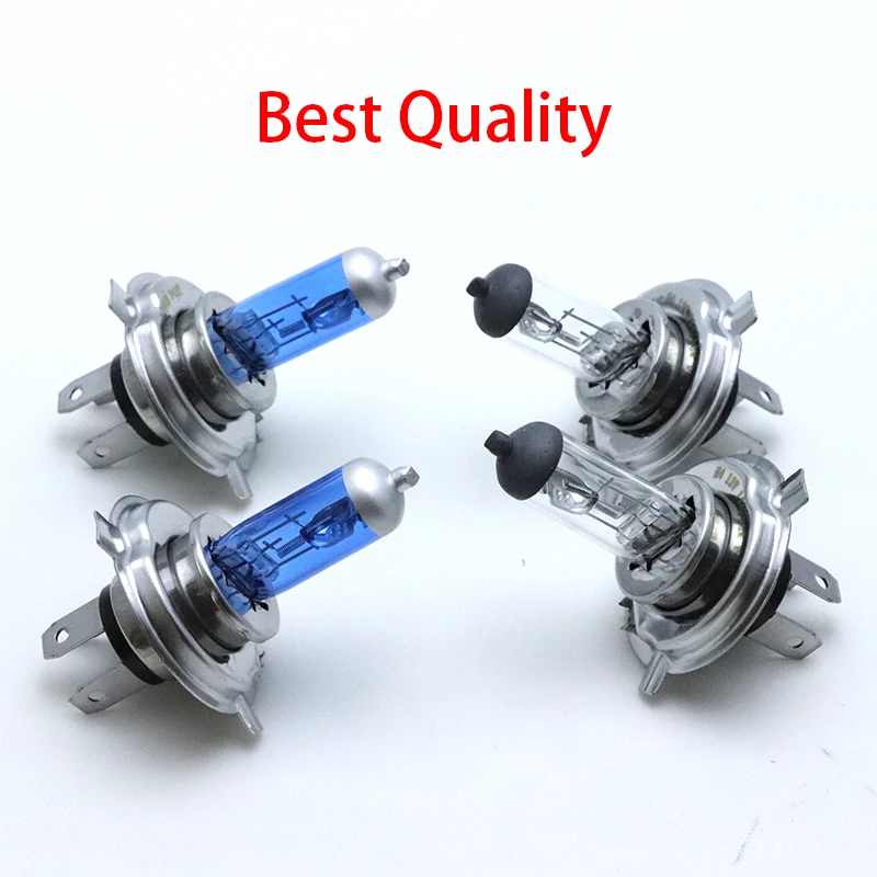

2pcs high quality H4 9003 HB2 Hi/Lo 12V 100W / 90W Bulb 6000K or 4300K Car HeadLight Lamp Super White yellow