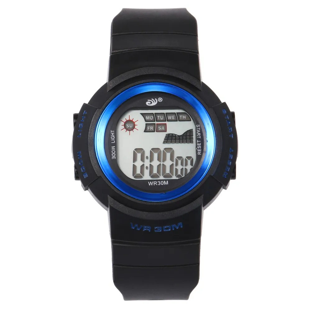 Многофункциональные 30 м Водонепроницаемые мужские и женские спортивные часы цифровые двойные экшн montre электронные reloj relogio часы - Цвет: Blue
