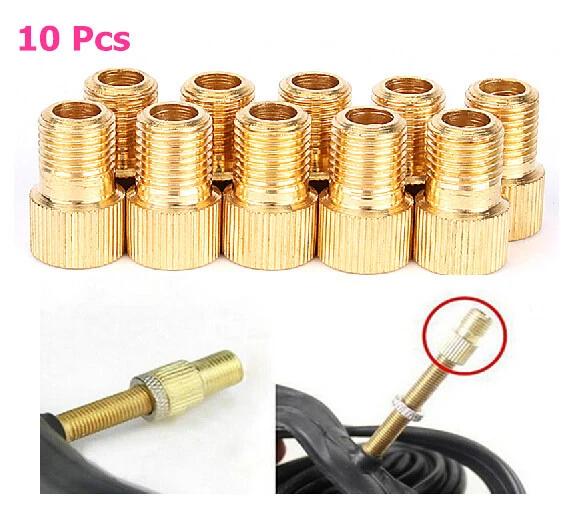 Bomba de inflado de neumáticos de bicicleta, adaptador de válvula, convertidor, accesorios de bicicleta, Presta a válvula, 10 Uds.|presta valve adaptor|presta bicycle valvespresta - AliExpress