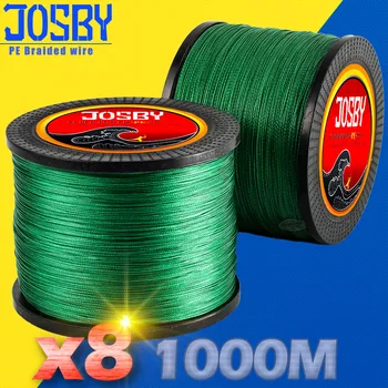 

JOSBY 8 Strand Braided Fishing Line 8 Strands 1000m 8 Braid Multifilament Fishing Line Winter Lake 15LBS-80LBS