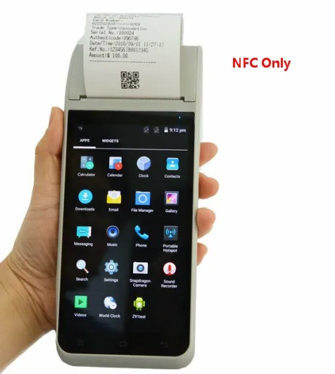 4G Смарт POS терминал 1D 2D сканирование ручной NFC кассовый аппарат на Android Портативный Мобильный платеж с принтером и SDK HCC-Z91 - Цвет: Full Fingerprint