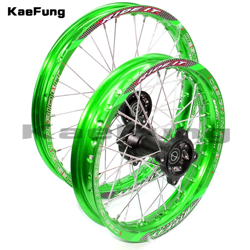 green 12mm 15mm Rear 1.85 14" inch Front 1.60 17" inch aluminium Alloy