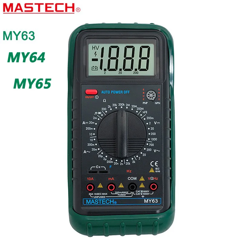 MASTECH MY63 MY64 MY65 Digital Multimeter AC/DC DMM Frequency ...