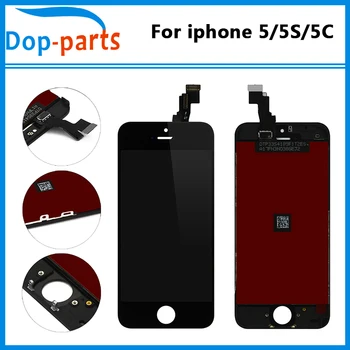 

100Pcs Wholesale LCD For iPhone 5 5c 5s LCD Display Touch Screen Digitizer Assembly No Dead Pixel Complete Replacement Parts