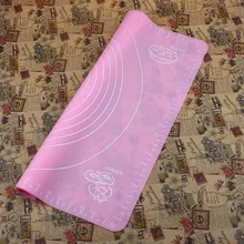 Высококачественный милый конфетный цвет антипригарный лист для выпечки силиконовый рулон для выпечки, пиццы резка теста коврик для помадки торта инструмент