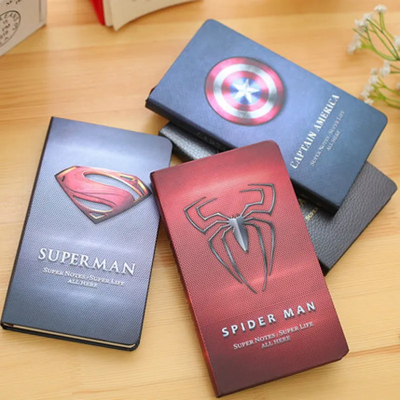 

Creative stationery Super hero theme Hardcover notebook notepad cute office school supplies diary Graffiti for Children gifts