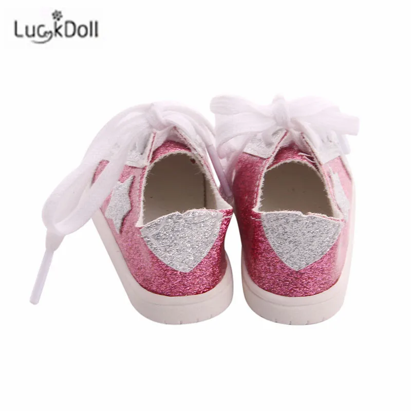 LUCKDOLL вафельная пятиугольная обувная игрушка ShoesFit 18 дюймов американская 43 см детская кукла одежда аксессуары, игрушки для девочек, поколение, день рождения Gif