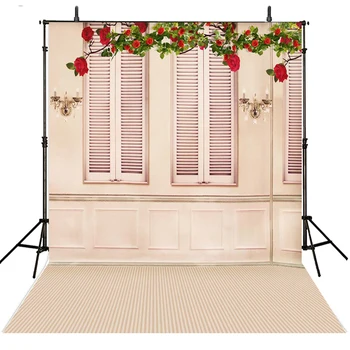 

Rose Flowers Vinyl Backdrops for Photography Custom Wedding Indoor Screen Photo Background for Studio Wedding Photo Props Custom