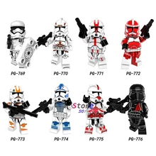 Single star wars Figure The Last Jedi Imperial Army Military Clone Trooper Stormtrooper building blocks toys for children
