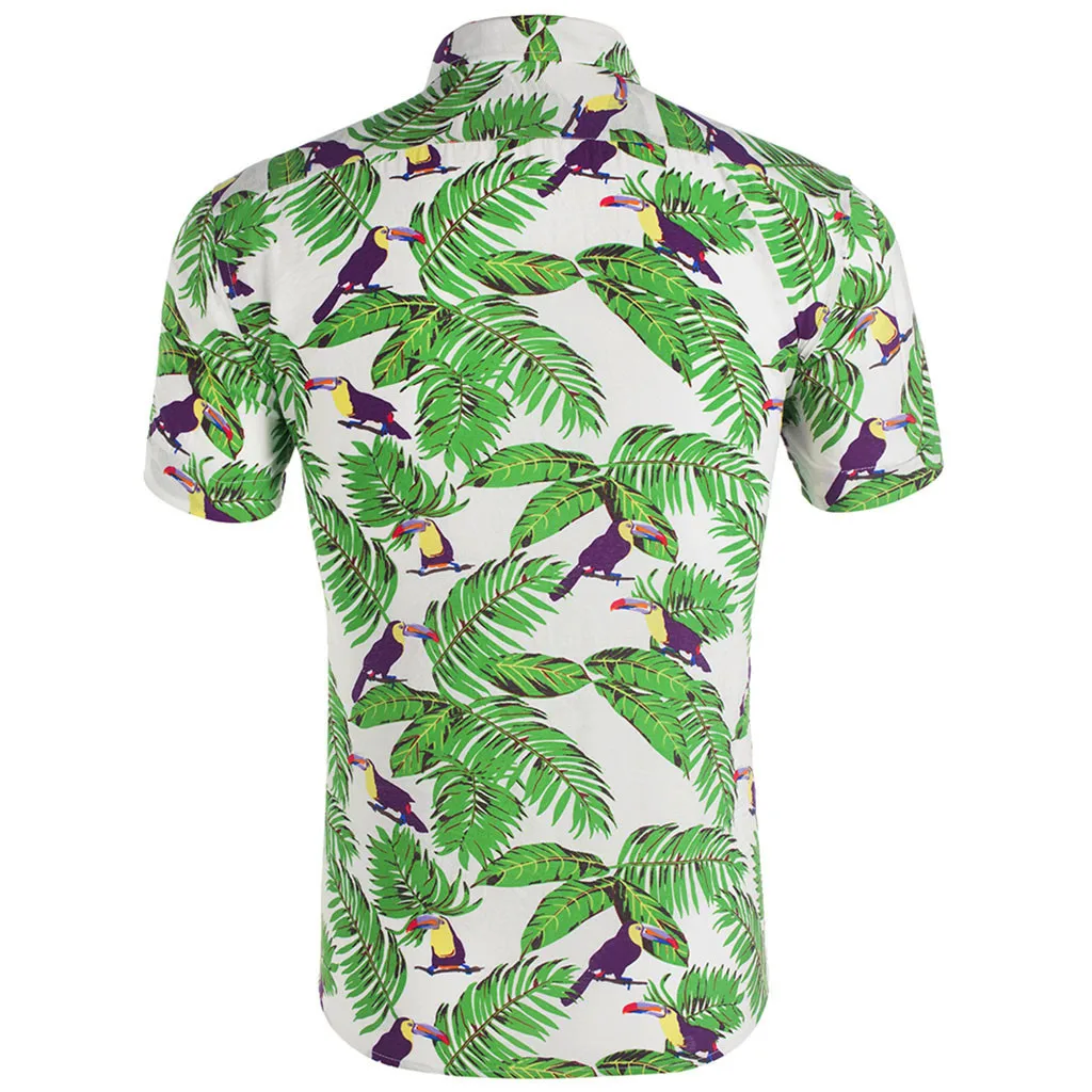 Мужская рубашка, рубашки, новинка, летняя мода, Chemise Homme, мужские рубашки с принтом s, рубашка с коротким рукавом, Мужская блузка Apr26