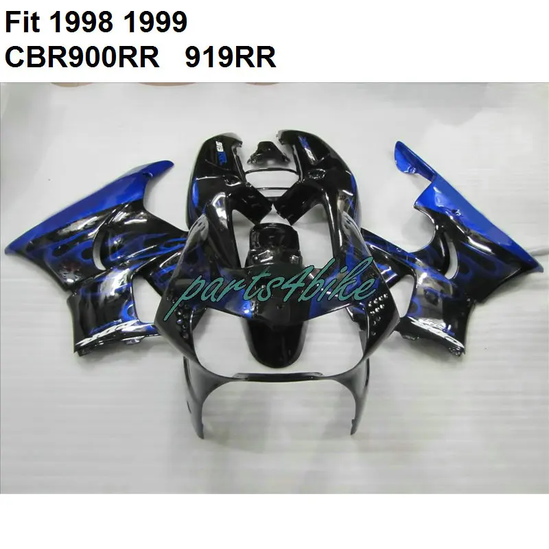 Hot sale fairings for Honda black blue CBR900RR 1998 1999 fairing kit