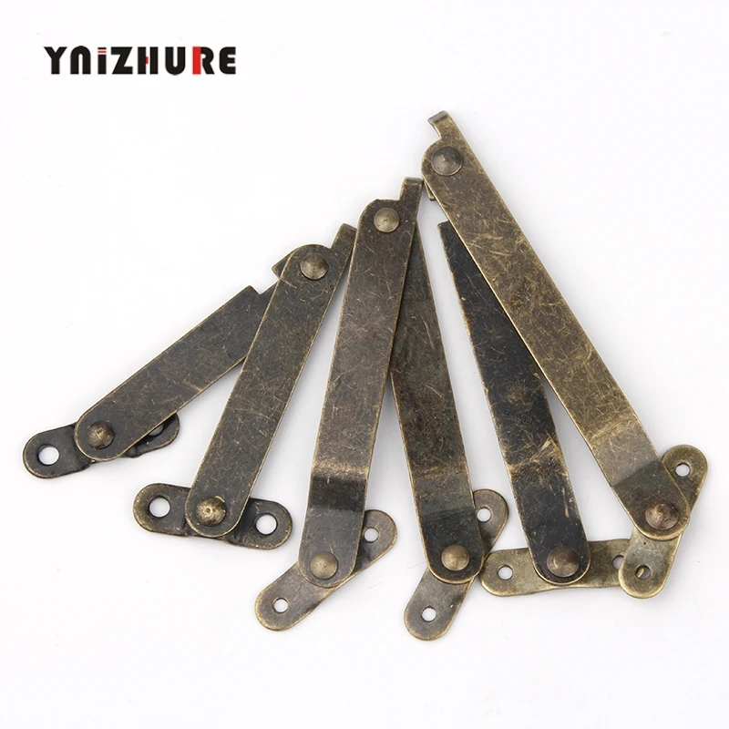 2pcs Antique Bronze Lid Support Hinges Stay For Box Display