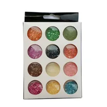 Популярные 12 Цветов основа пыли ногтей с блестками порошок пайетки инструмент для маникюра UV гель Применение G01