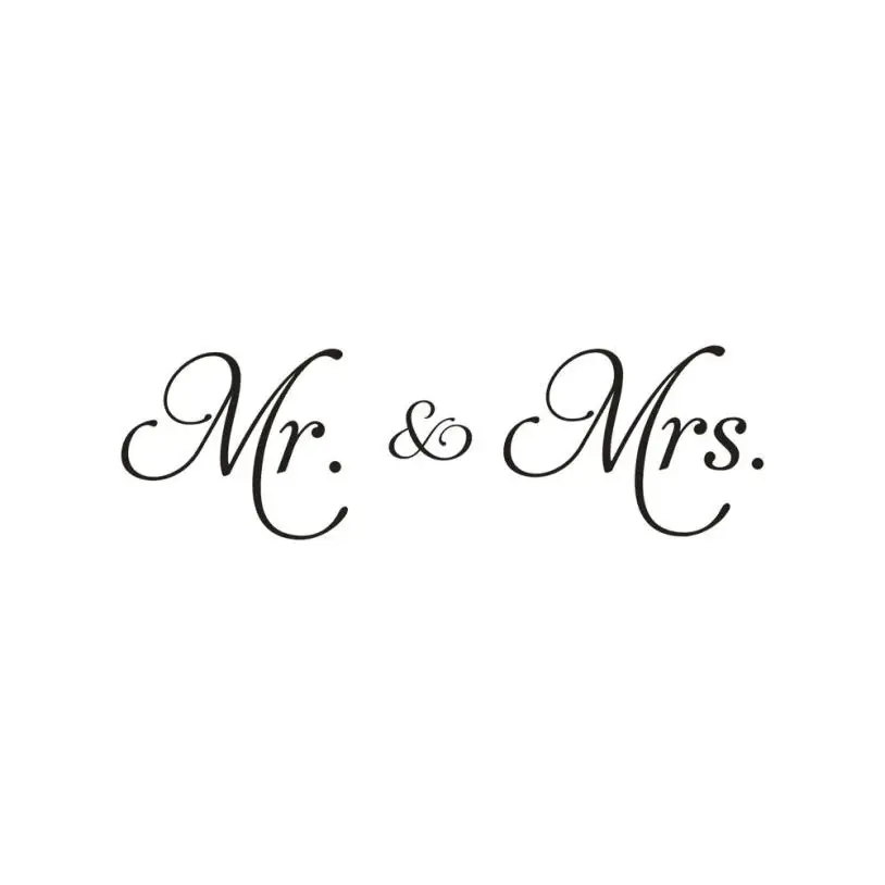 Mr& Mrs виниловая наклейка на стену, украшение для гостиной, съемный современный минимализм, наклейка на стену для спальни, домашний декор, Wandaufkleber