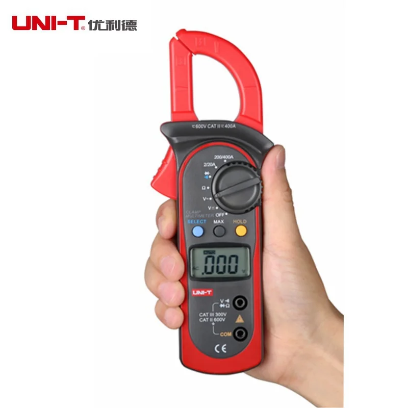 

High Accuracy UNI-T UT202 Digital Clamp Multimeters Ohm DMM DC AC Voltmeter AC Ammeter