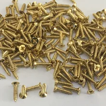 200 шт. J245b M2* 10 плоские саморезы из латуни, золотые маленькие винты Philip's DIY Инструменты для изготовления моделей