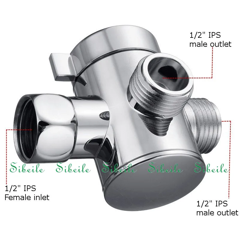 Sble 3 способ переключающий клапан сепаратор воды для душа тройниковый переходник Регулируемый Насадки для душа переключающий клапан Аксессуары для ванной комнаты из АБС-пластика