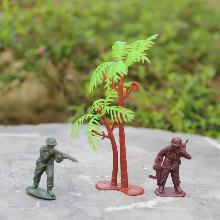 10pcs/Lot Plastic Doll House Decoration Coconut Trees Toy Beautiful