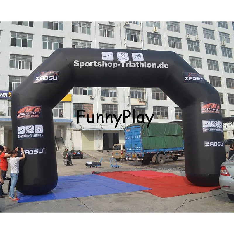 Arco com Etiqueta Arco de Corrida Infláveis para Corridas Início do Arco Porta da Tenda Raça Inflável Mais Novo Arcos Acabamento Portão 8 Cheap Barracas