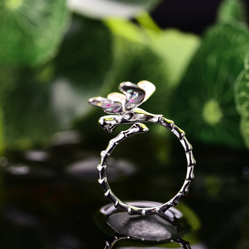 Lotus Fun реальные 925 серебро ручной работы Fine Jewelry многоцветный циркония красивая