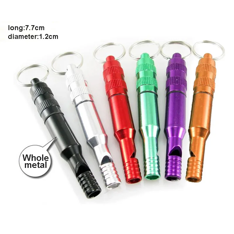 

10 pcs/set Aluminum Alloy Whistle Keyring Outdoor Sports Camping Disaster-relief Emergency Whistling defensa personal Equipment
